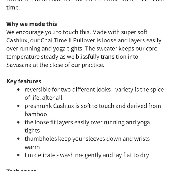 Lululemon chai time pull over reversible sweater cashlux Cashmere 6 EUC - Picture 4 of 10